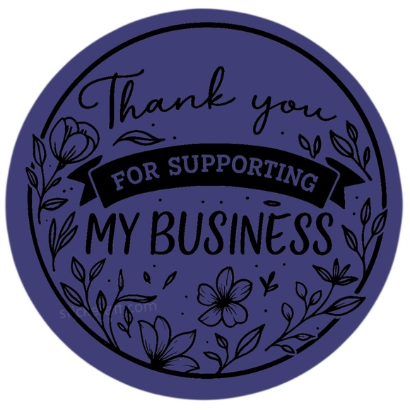 Thank You for Supporting My Business Sticker 2” | Floral Label for Packaging - Picture 4 of 14